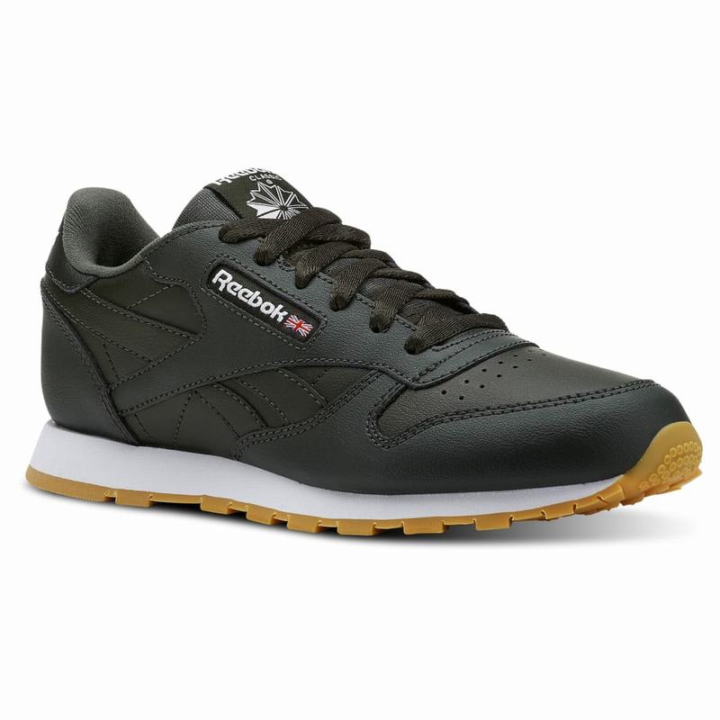 Tenisi Reebok Classic Leather Fete Masline Verzi/Albi Romania NY6445ZE